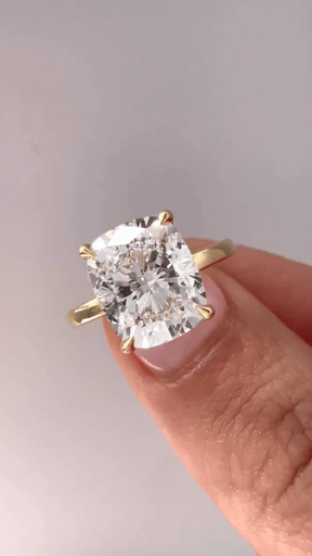 2 Carat Elongated Cushion Diamond Engagement Ring - Evara Jewelry LLC