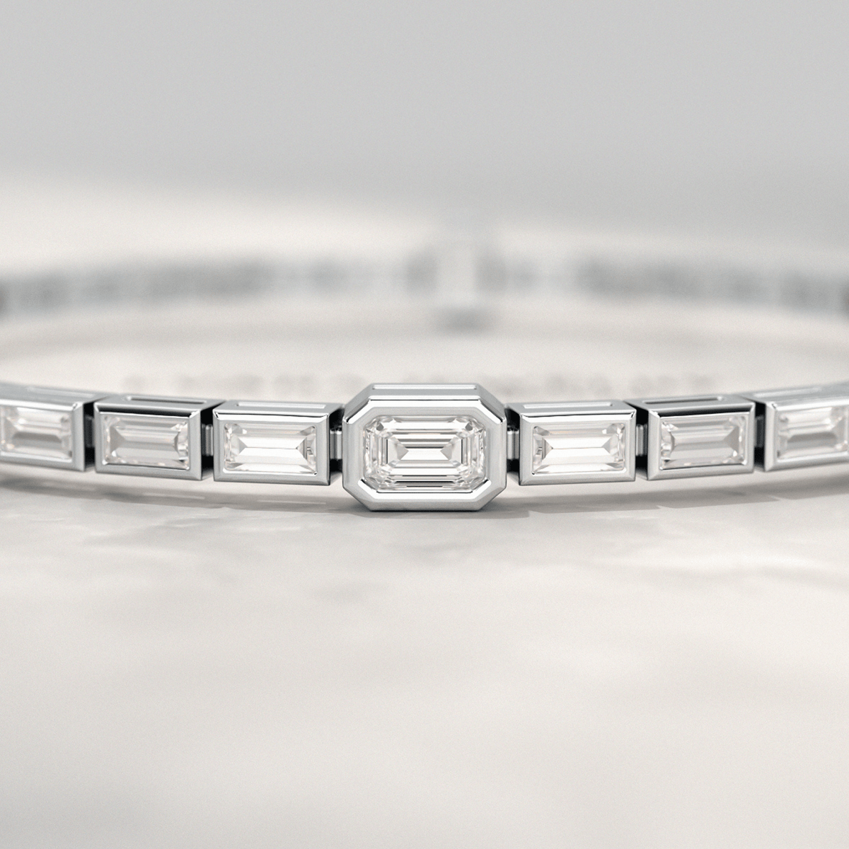 2 Carat Emerald Cut Diamond Tennis Bracelet with Lab Grown Diamonds - Evara Jewelry LLC
