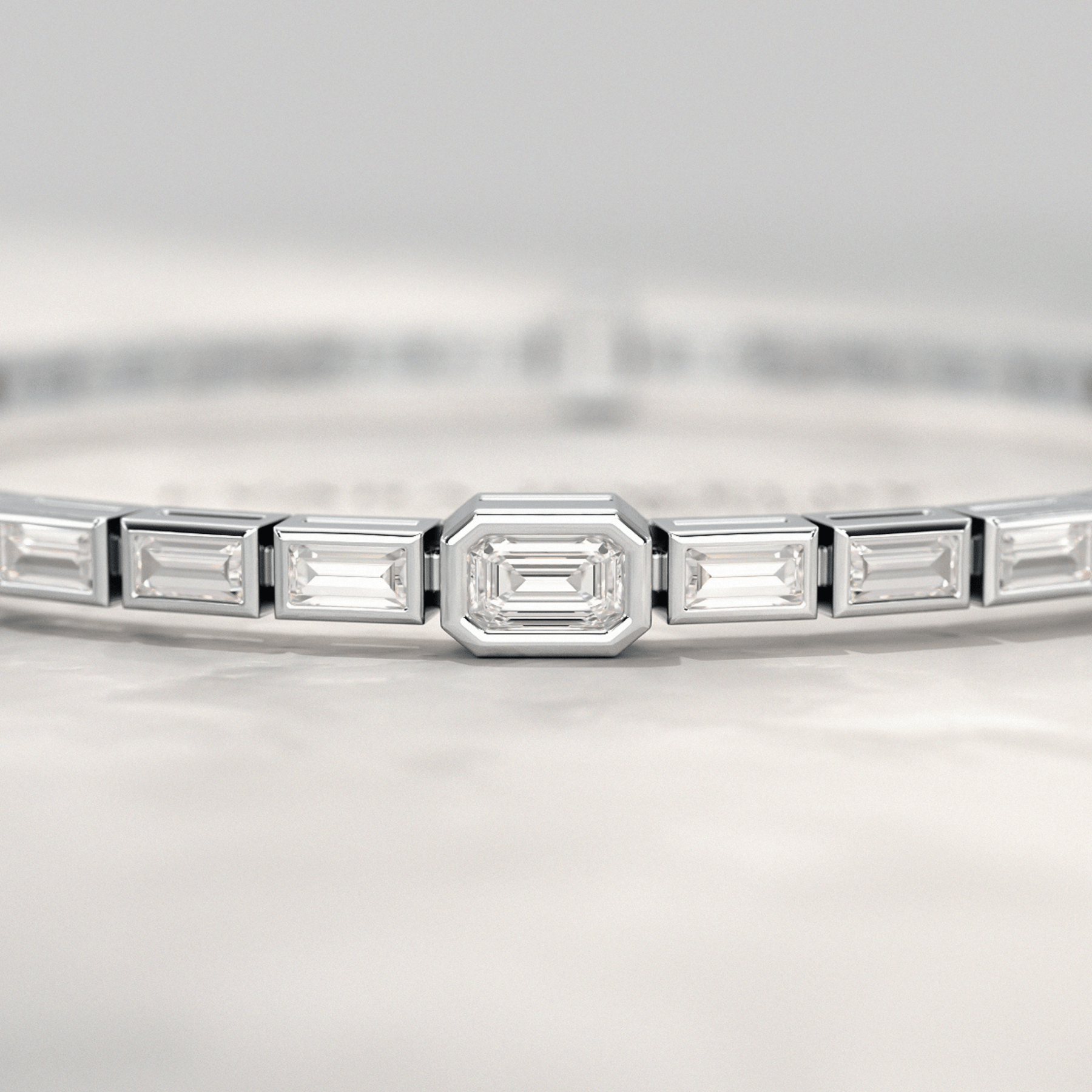 2 Carat Emerald Cut Diamond Tennis Bracelet with Lab Grown Diamonds - Evara Jewelry LLC