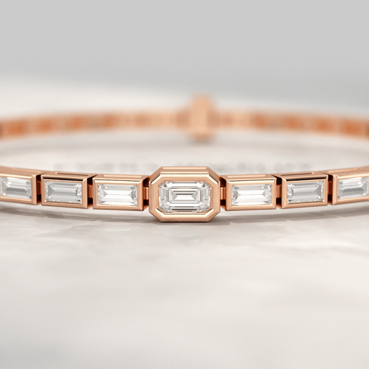 2 Carat Emerald Cut Diamond Tennis Bracelet with Lab Grown Diamonds - Evara Jewelry LLC