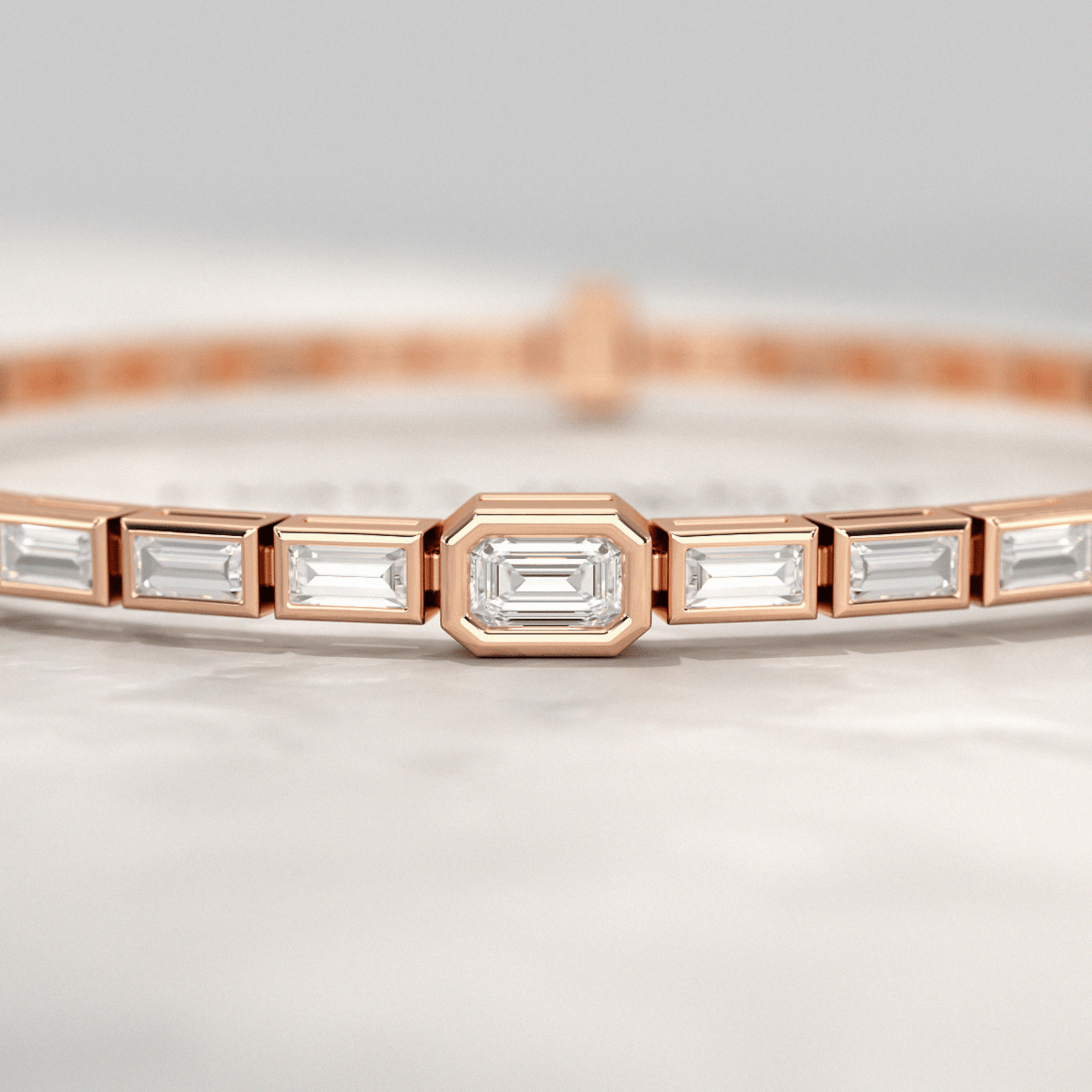 2 Carat Emerald Cut Diamond Tennis Bracelet with Lab Grown Diamonds - Evara Jewelry LLC