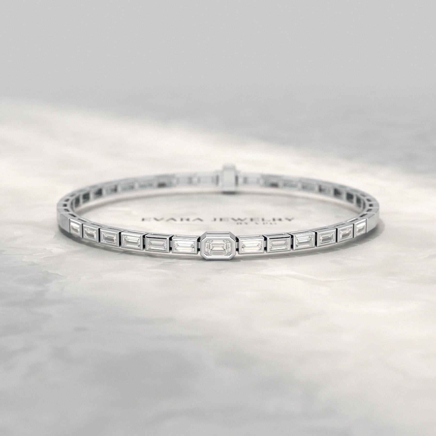 2 Carat Emerald Cut Diamond Tennis Bracelet with Lab Grown Diamonds - Evara Jewelry LLC