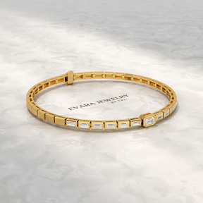 2 Carat Emerald Cut Diamond Tennis Bracelet with Lab Grown Diamonds - Evara Jewelry LLC