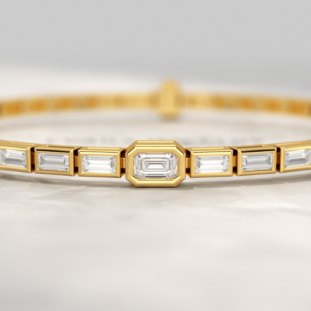 2 Carat Emerald Cut Diamond Tennis Bracelet with Lab Grown Diamonds - Evara Jewelry LLC
