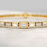 2 Carat Emerald Cut Diamond Tennis Bracelet with Lab Grown Diamonds - Evara Jewelry LLC