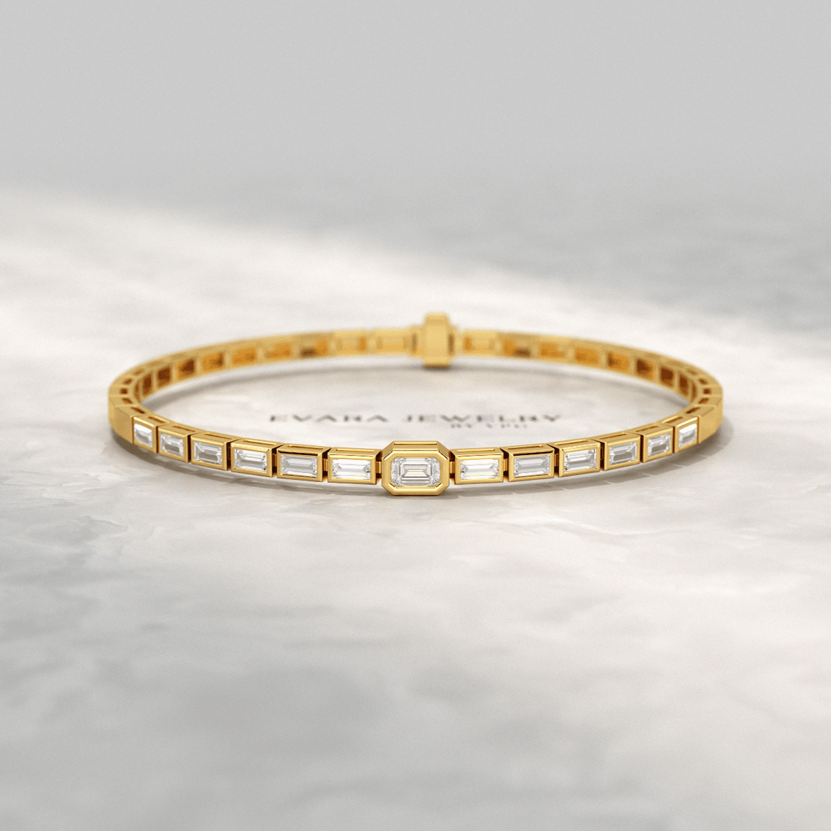 2 Carat Emerald Cut Diamond Tennis Bracelet with Lab Grown Diamonds - Evara Jewelry LLC