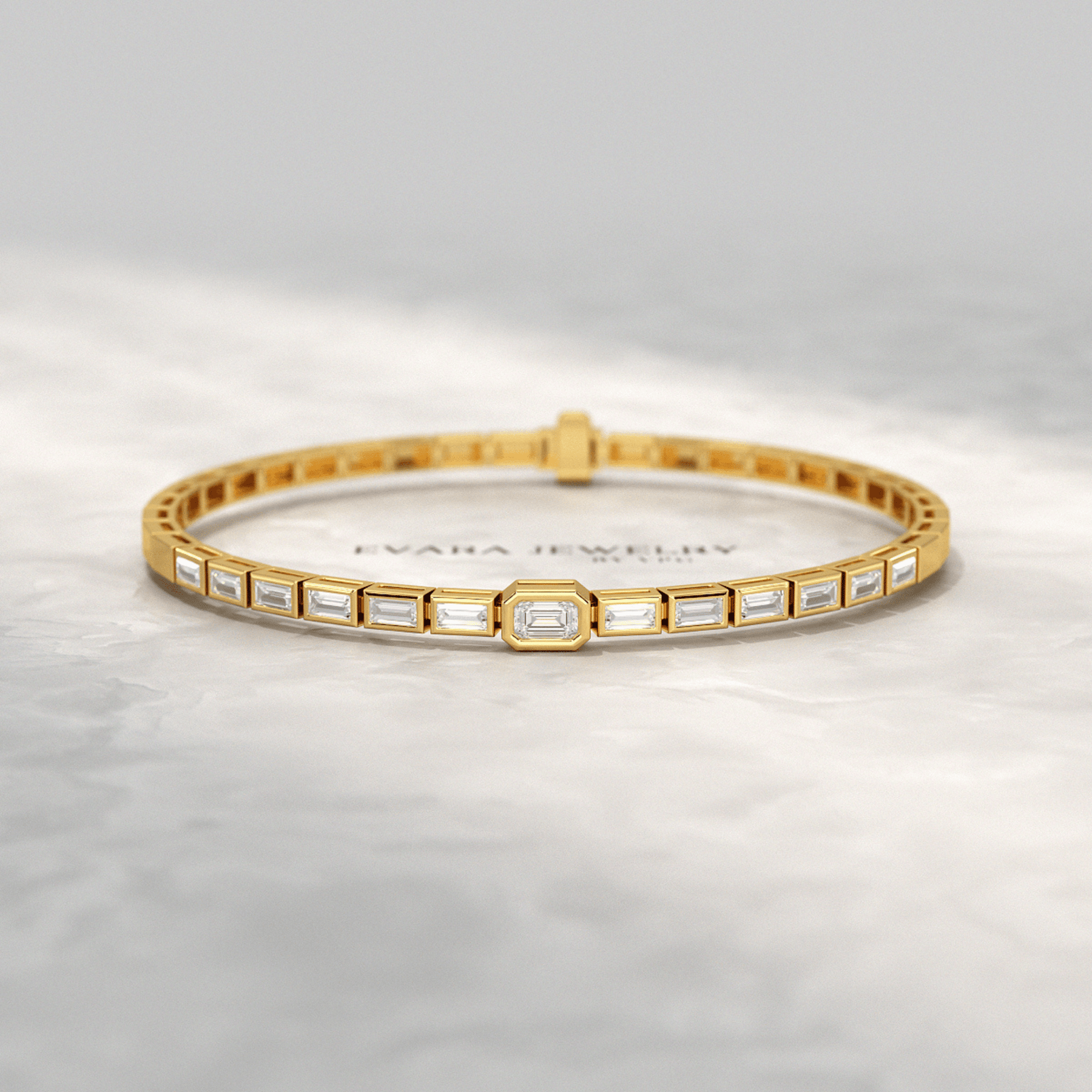 2 Carat Emerald Cut Diamond Tennis Bracelet with Lab Grown Diamonds - Evara Jewelry LLC