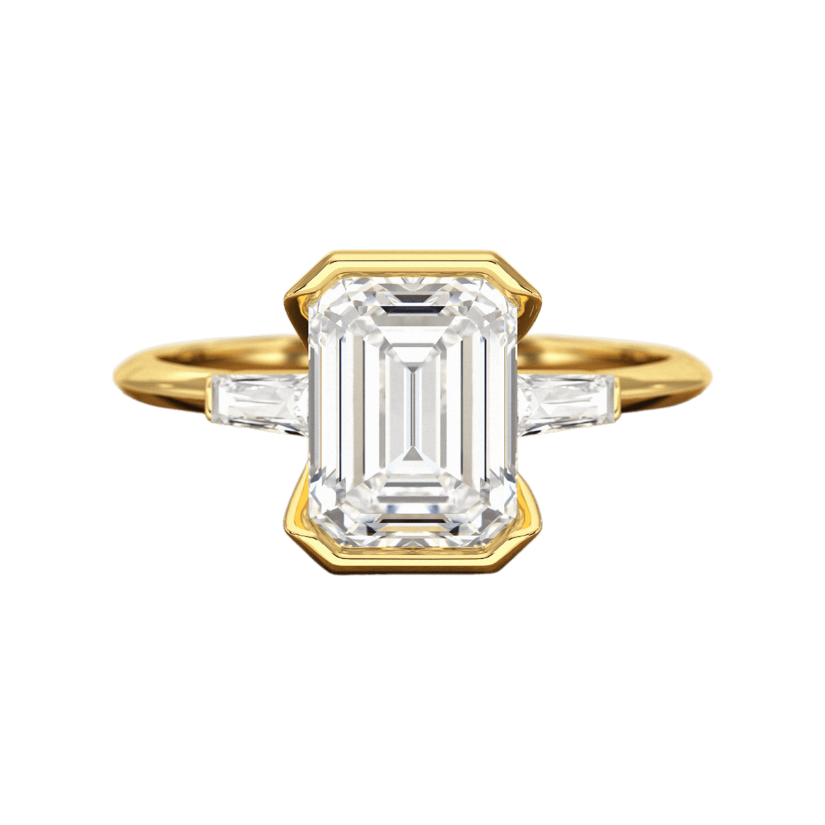 2 Carat Emerald Cut Lab Grown Diamond Anniversary Ring - Evara Jewelry LLC