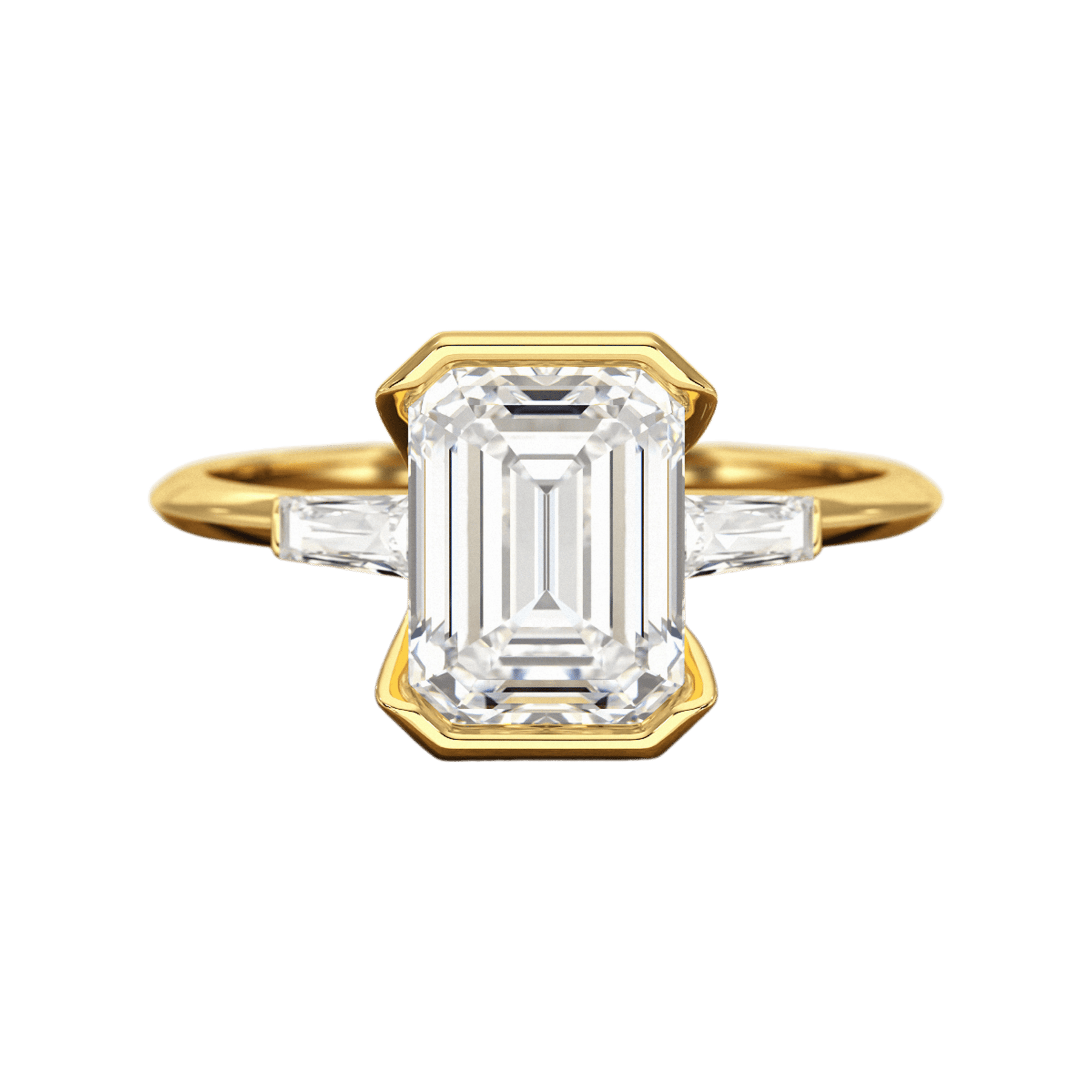 2 Carat Emerald Cut Lab Grown Diamond Anniversary Ring - Evara Jewelry LLC