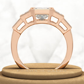 2 Carat Emerald Cut Lab Grown Diamond Engagement Ring - Evara Jewelry LLC
