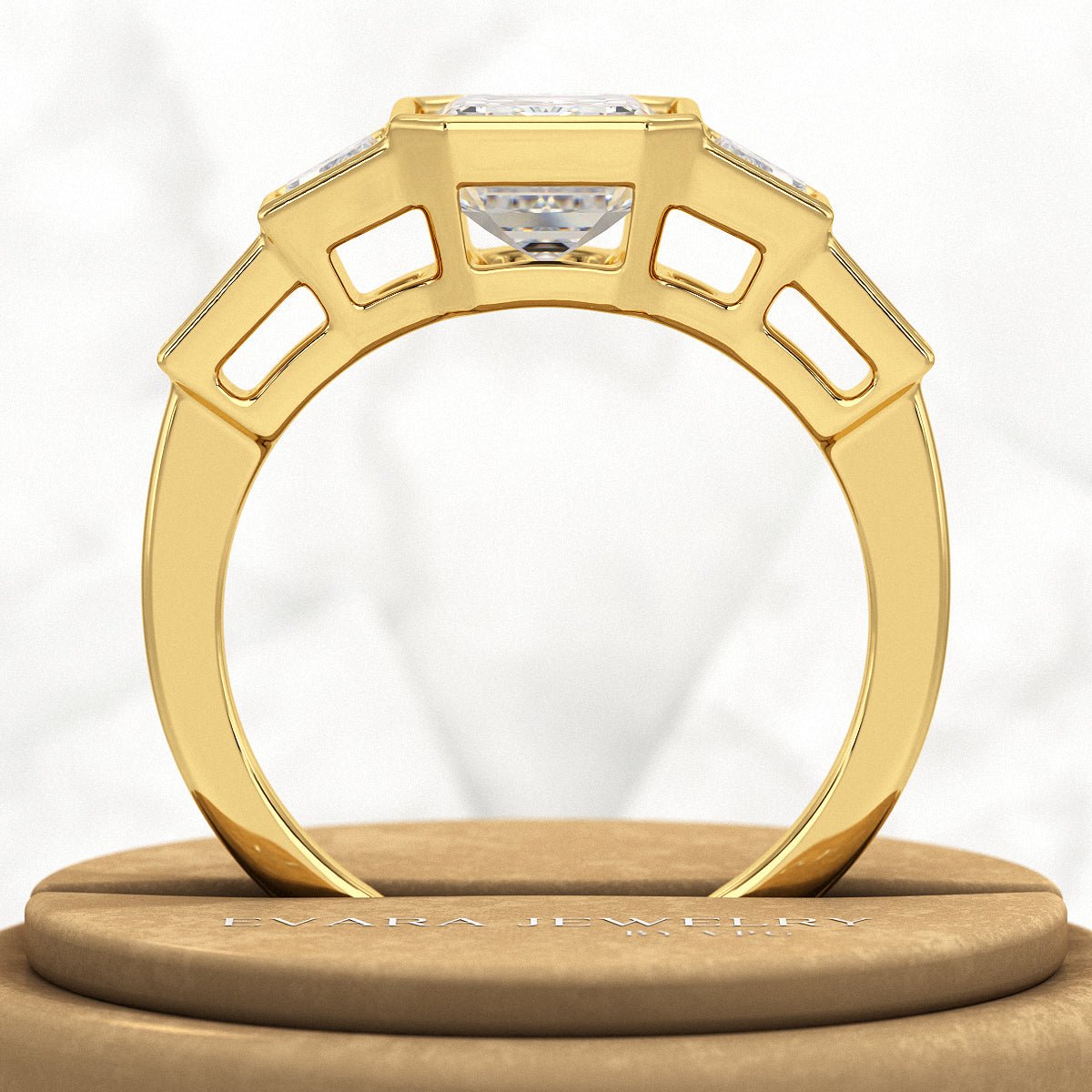 2 Carat Emerald Cut Lab Grown Diamond Engagement Ring - Evara Jewelry LLC