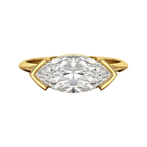 2 Carat Marquise Cut East West Diamond Proposal Ring - Evara Jewelry LLC