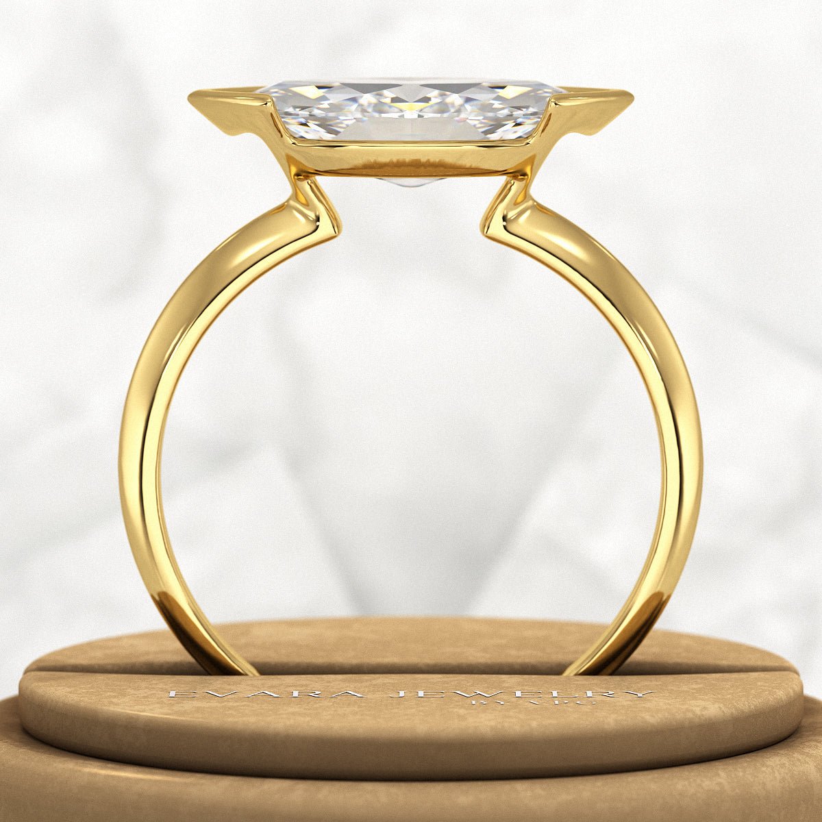 2 Carat Marquise Cut East West Diamond Proposal Ring - Evara Jewelry LLC