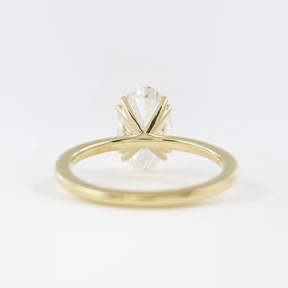 2 Carat Oval Cut 8 V Prongs Minimalist Engagement Ring - Evara Jewelry LLC