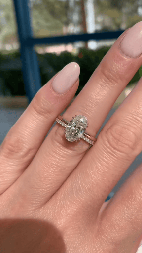 2 Carat Oval Cut 8 V Prongs Minimalist Engagement Ring - Evara Jewelry LLC