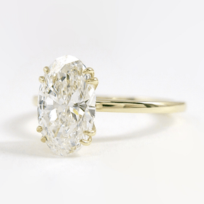 2 Carat Oval Cut 8 V Prongs Minimalist Engagement Ring - Evara Jewelry LLC