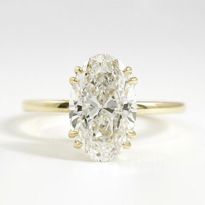 2 Carat Oval Cut 8 V Prongs Minimalist Engagement Ring - Evara Jewelry LLC