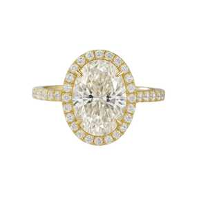 2 Carat Oval Cut Classic Halo Engagement Ring - Evara Jewelry LLC