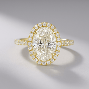 2 Carat Oval Cut Classic Halo Engagement Ring - Evara Jewelry LLC