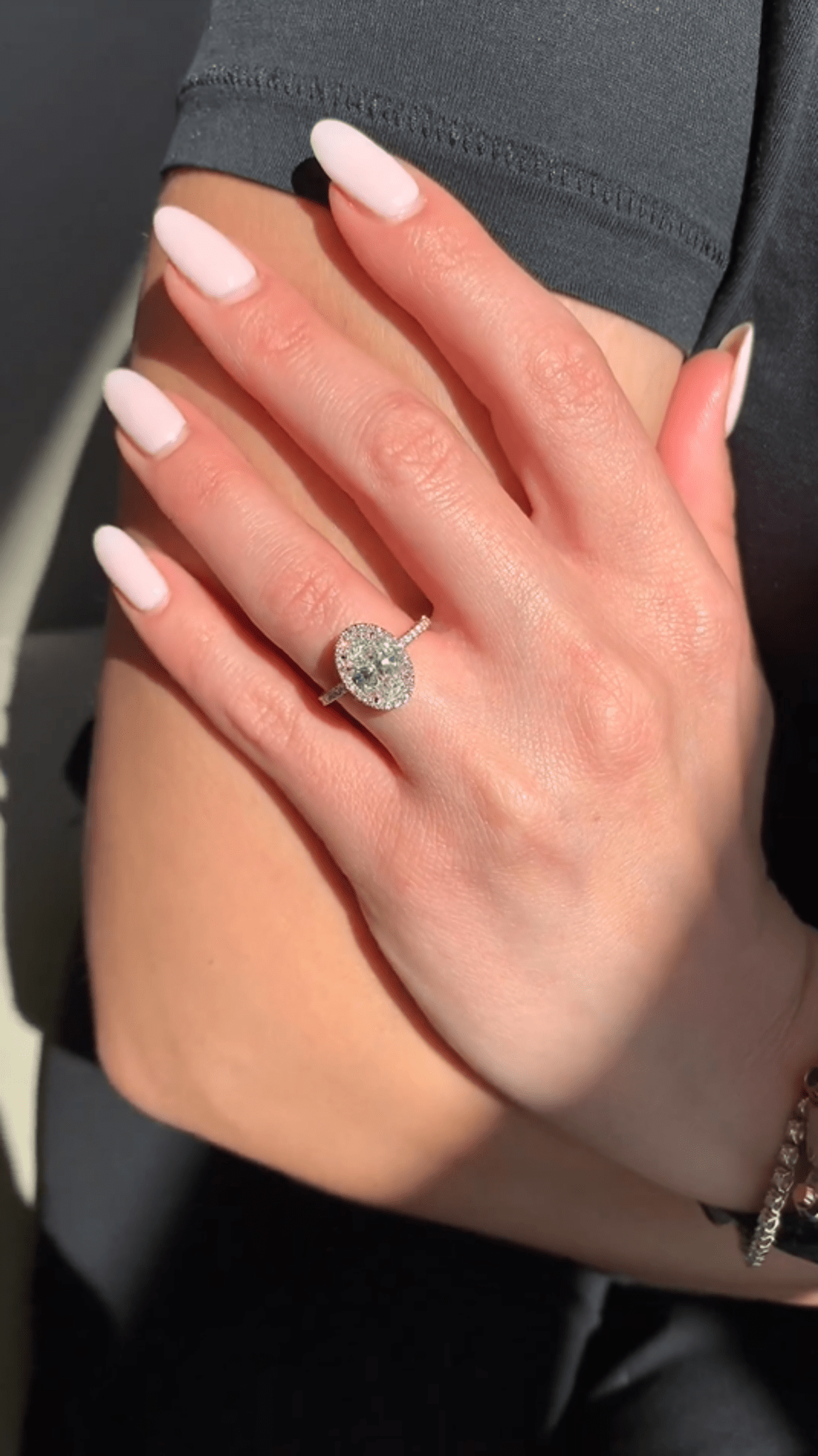 2 Carat Oval Cut Classic Halo Engagement Ring - Evara Jewelry LLC