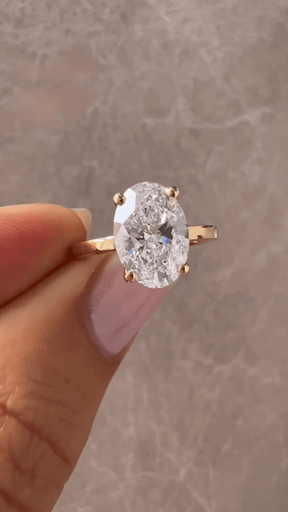 2 Carat Oval Cut Nature Inspired Engagement Ring - Evara Jewelry LLC