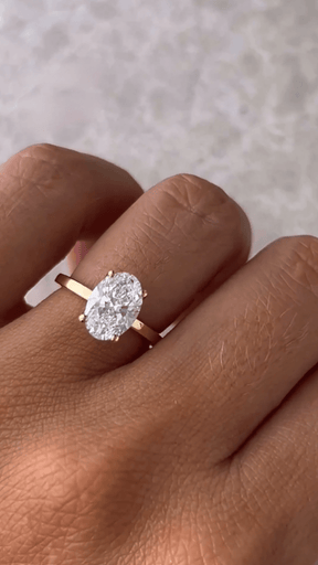 2 Carat Oval Cut Nature Inspired Engagement Ring - Evara Jewelry LLC