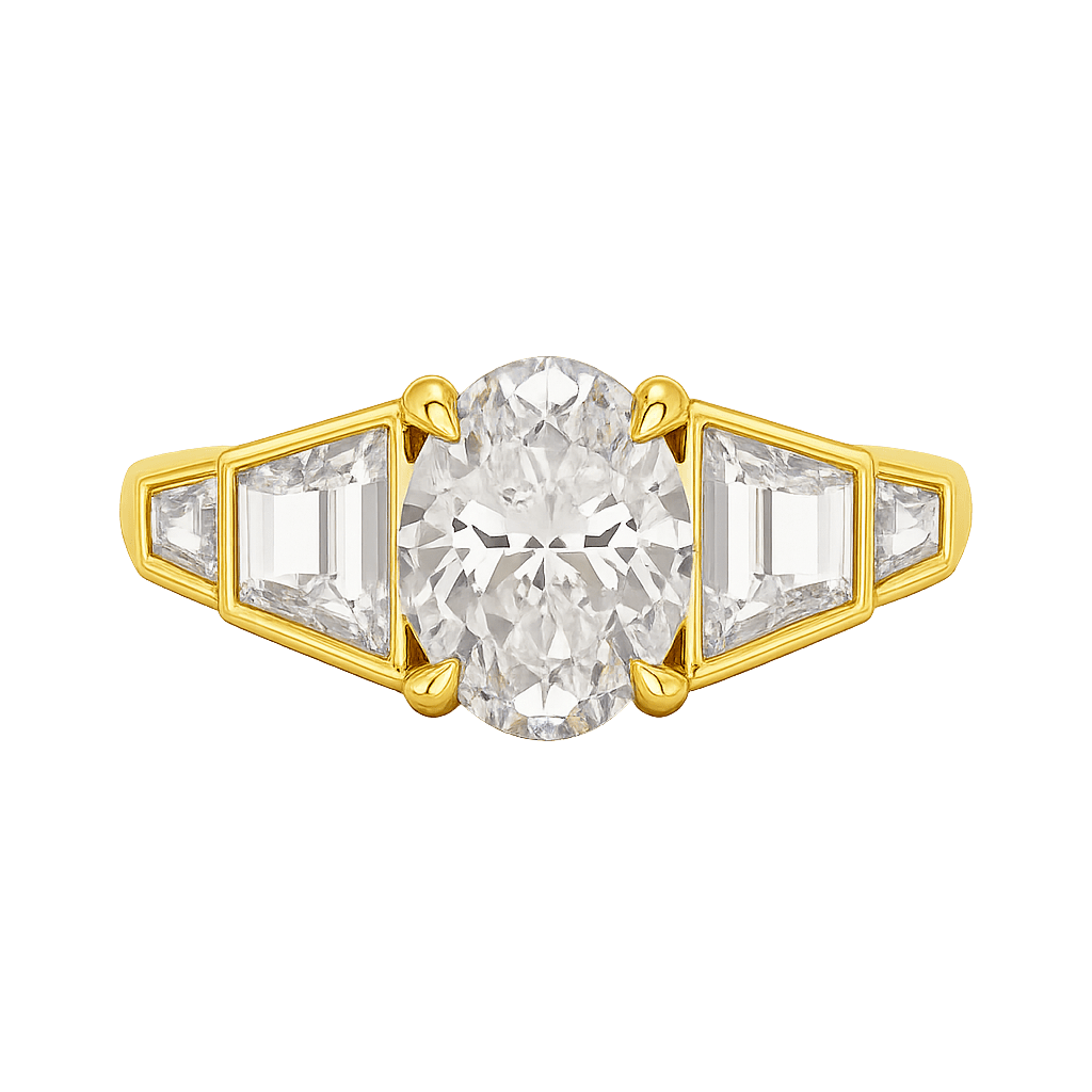 2 Carat Oval Diamond Victorian Vintage Engagement Ring - Evara Jewelry LLC