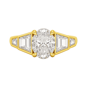 2 Carat Oval Diamond Victorian Vintage Engagement Ring - Evara Jewelry LLC