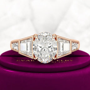 2 Carat Oval Diamond Victorian Vintage Engagement Ring - Evara Jewelry LLC