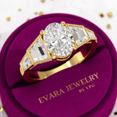 2 Carat Oval Diamond Victorian Vintage Engagement Ring - Evara Jewelry LLC