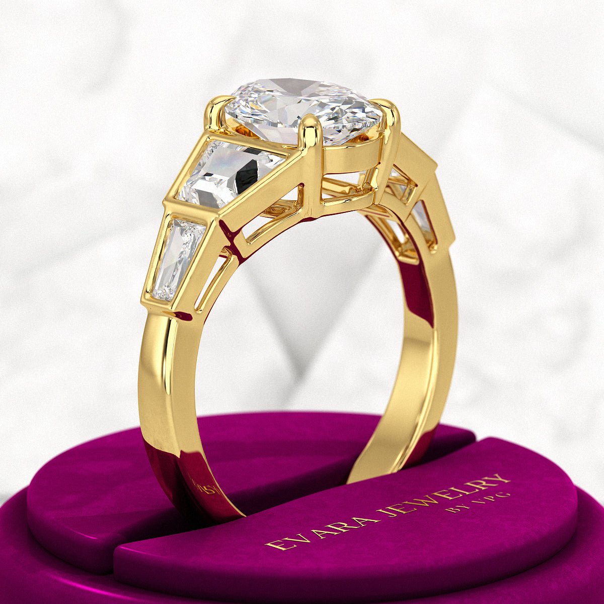 2 Carat Oval Diamond Victorian Vintage Engagement Ring - Evara Jewelry LLC