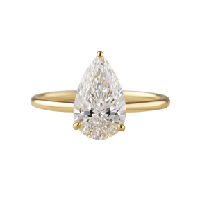 2 Carat Pear Cut Hidden Halo Engagement Ring - Evara Jewelry LLC