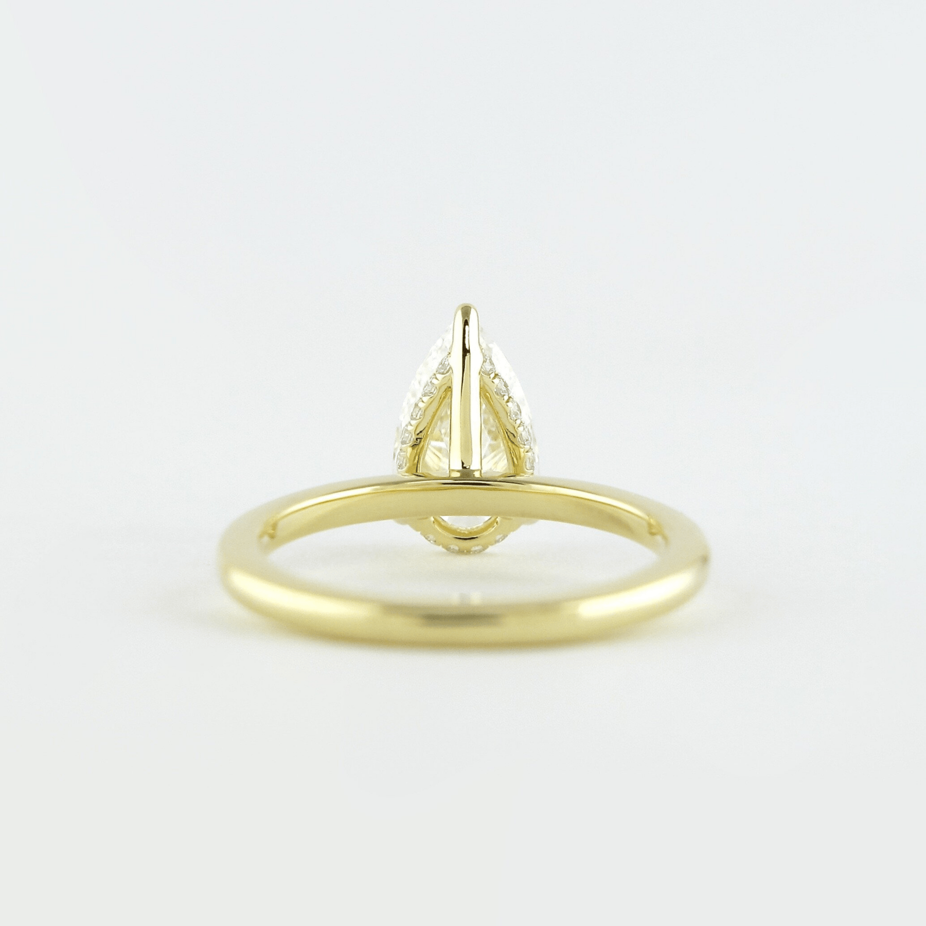 2 Carat Pear Cut Hidden Halo Engagement Ring - Evara Jewelry LLC