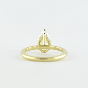 2 Carat Pear Cut Hidden Halo Engagement Ring - Evara Jewelry LLC