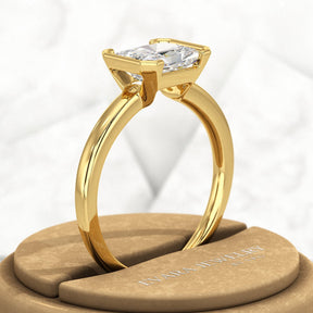 2 Carat Radiant Cut East West Anniversary Ring - Evara Jewelry LLC