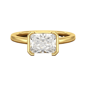 2 Carat Radiant Cut East West Anniversary Ring - Evara Jewelry LLC