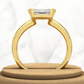 2 Carat Radiant Cut East West Anniversary Ring - Evara Jewelry LLC