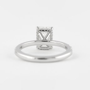 2 Carat Radiant Cut Engagement Ring with Pave Diamond Band - Evara Jewelry LLC