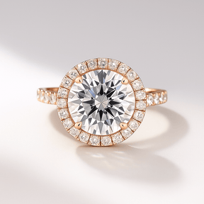 2 Carat Round Cut Halo Diamond Classic Engagement Ring - Evara Jewelry LLC