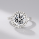 2 Carat Round Cut Halo Diamond Classic Engagement Ring - Evara Jewelry LLC