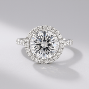 2 Carat Round Cut Halo Diamond Classic Engagement Ring - Evara Jewelry LLC