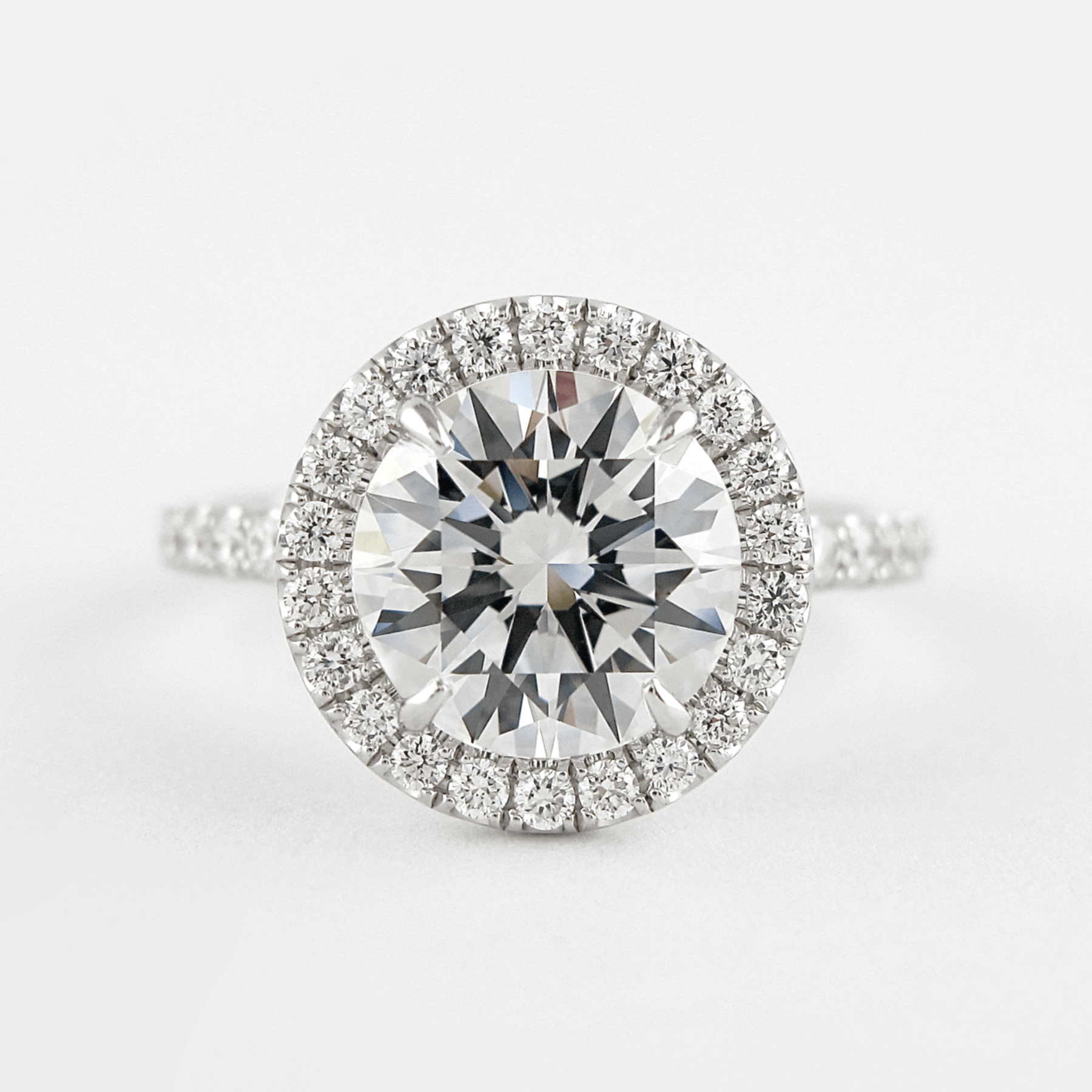 2 Carat Round Cut Halo Diamond Classic Engagement Ring - Evara Jewelry LLC