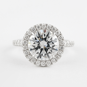 2 Carat Round Cut Halo Diamond Classic Engagement Ring - Evara Jewelry LLC