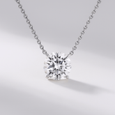 2 Carat Round Solitaire Diamond Pendant Necklace for Women - Evara Jewelry LLC