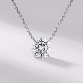 2 Carat Round Solitaire Diamond Pendant Necklace for Women - Evara Jewelry LLC