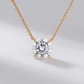 2 Carat Round Solitaire Diamond Pendant Necklace for Women - Evara Jewelry LLC