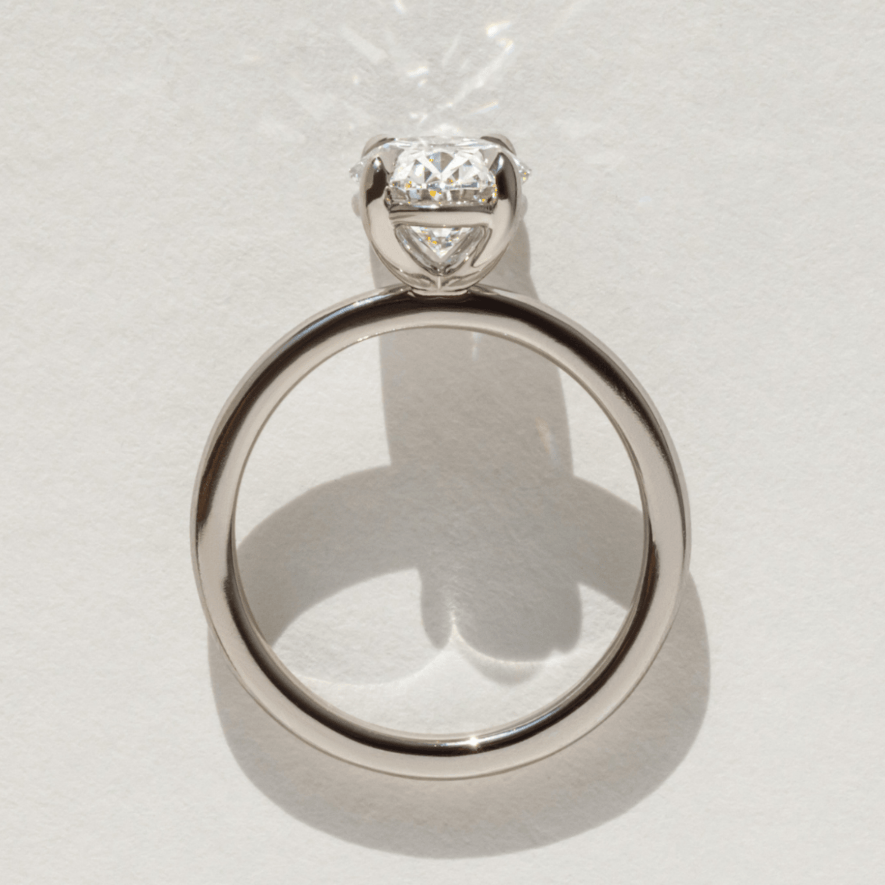 2.00 Carat Oval Cut Minimalist Prong Statement Ring - Evara Jewelry LLC