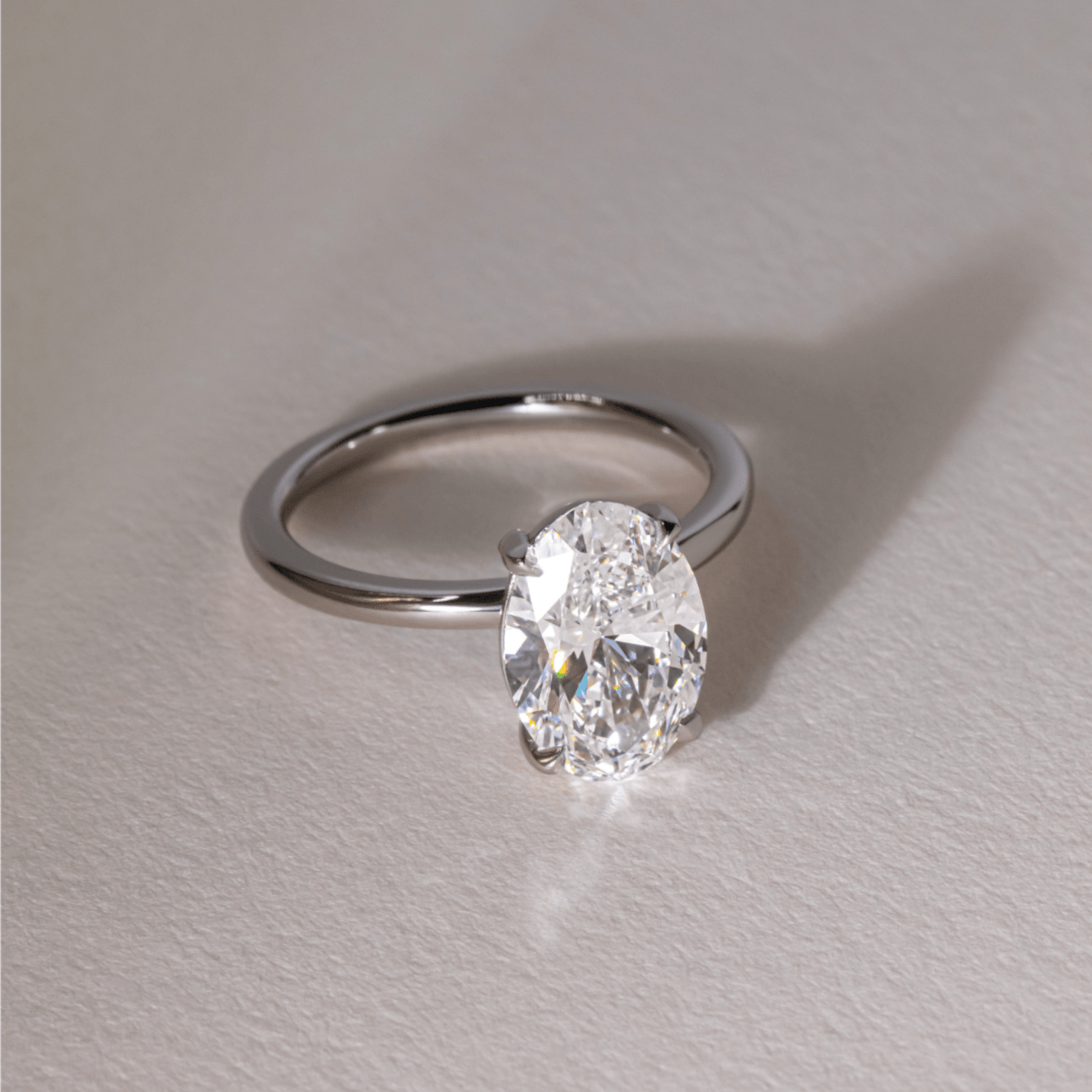 2.00 Carat Oval Cut Minimalist Prong Statement Ring - Evara Jewelry LLC