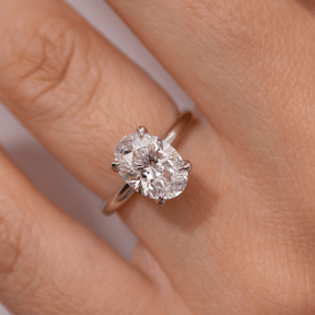 2.00 Carat Oval Cut Minimalist Prong Statement Ring - Evara Jewelry LLC