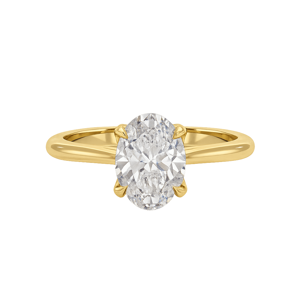 2.00 Carat Oval Cut Minimalist Prong Statement Ring - Evara Jewelry LLC